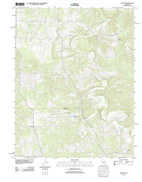 2012 Lecoma Mo Missouri Usgs Topographic Map In 2022 Topographic