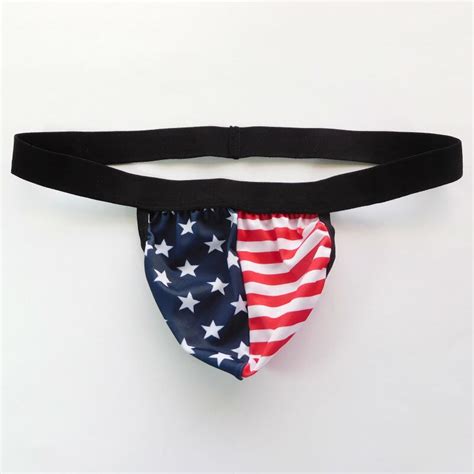 G3004 Mens String Pouch Thong Backless Pouch Stars And Stripes Flag G