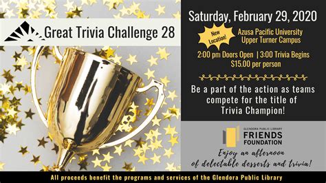 Great Trivia Challenge Trivia Contest GPL Friends Foundation