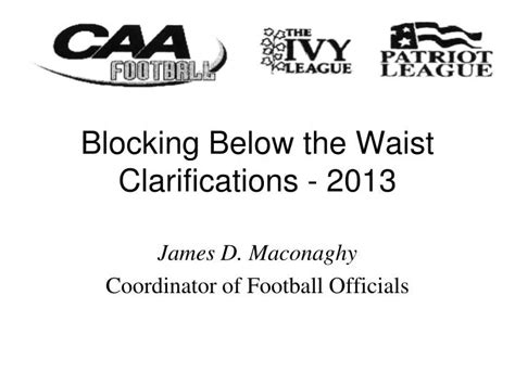 Ppt Blocking Below The Waist Clarifications 2013 Powerpoint