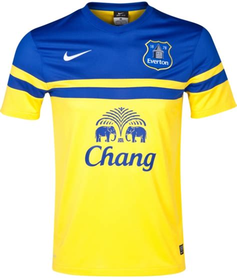 New Everton Away Kit 1314 Yellow Everton Away Shirt Nike 20132014