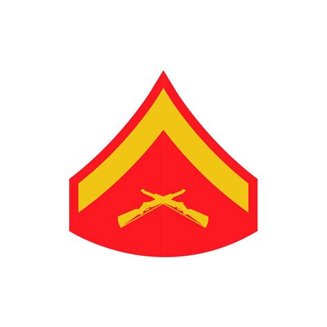 Lance Corporal Red And Gold Rank Insignia Decal Sgt Grit