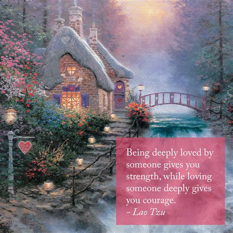 Valentine’s Day Inspiration “share The Light” “sweetheart Cottage Ii Thomas Kinkade 1992