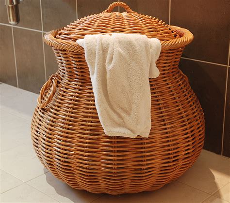 Wicker basket round storage with lid. Ali Baba Laundry Baskets|Wicker Laundry Basket Lid ...
