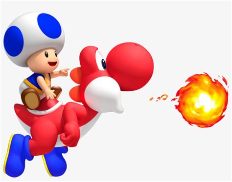 Fire Yoshi New Super Mario Bros Nintendo Wii Free Transparent Png
