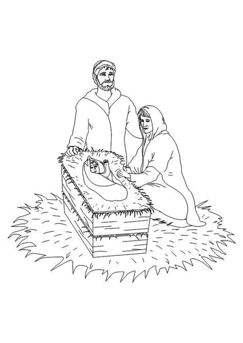 Coloriage Noël Naissance Jésus