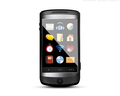 Psd Mobile Phone Black Cellphone Icon Psdgraphics