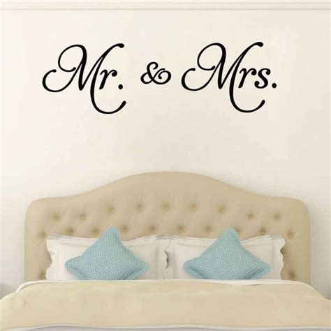 Mr And Mrs Quote Wall Sticker Romantic Love Quotes Decal Vinyl Removable