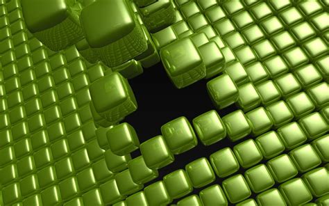 Green 3d Cube Digital Wallpaper Hd Wallpaper Wallpaper Flare