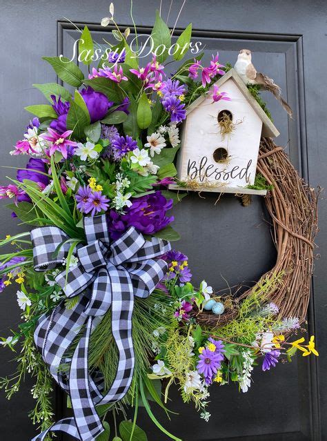 139 Best Spring Door Wreaths Images In 2020 Door Wreaths Spring Door