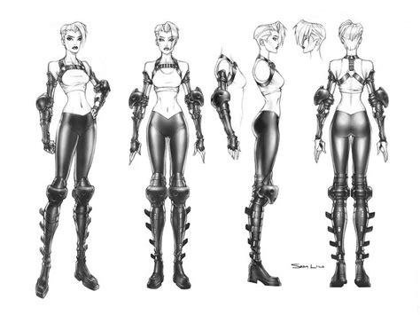 Ps2 Tech Girl Turn By Samliu Character Modeling Character Design