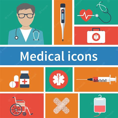 Premium Vector Medical Equipment Icons Set Doctor And A Medical Kit