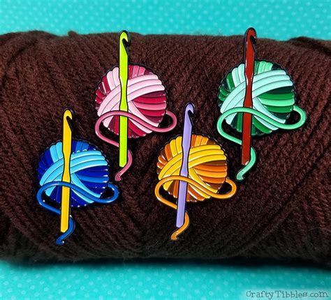 I Made Some Yarn And Crochet Hook Pins Crochet