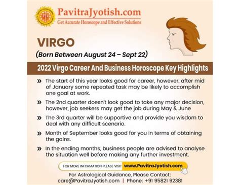 2022 Virgo Career And Business Horoscope Ppt