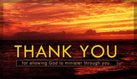 Free Thank You For Allowing God To Minister Ecard Email Free