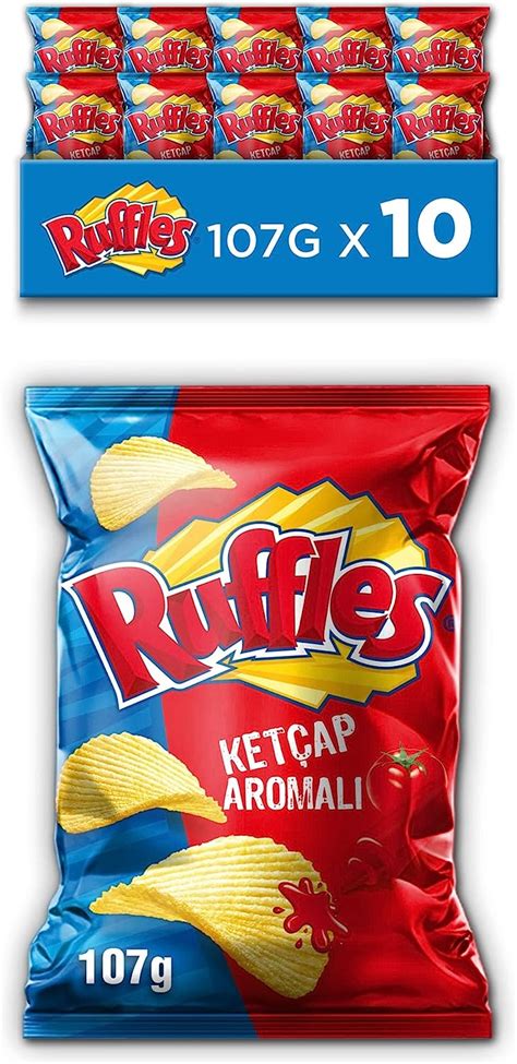 Ruffles Ketçaplı Patetes Cipsi Süper Boy 107 g x 10 Adet Amazon com