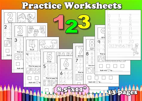 123 Worksheets For Preschool