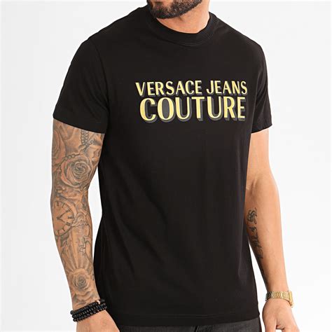Versace Jeans Couture Tee Shirt B3gvb7ka 30327 Noir Doré