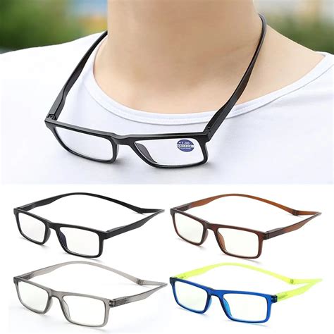 Unisex Magnet Reading Glasses Magnetic Hanging Neck Vision Care Presbyopic Eyeglasses Ultralight