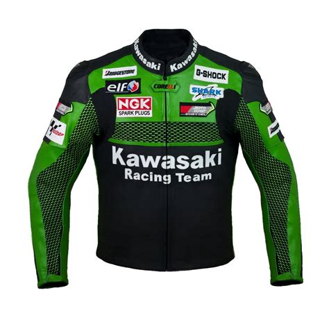 Kawasaki Racing Team Motorcycle Leather Jacket