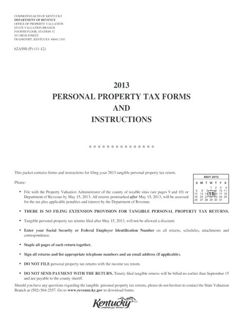 Personal Property Tax Form Fill Out And Sign Printable Pdf Template