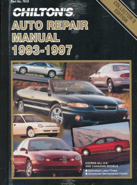 Chiltons Auto Repair Manual 1993 97 Perennial Edition Chilton
