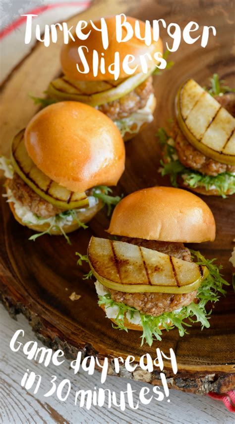 Turkey Burger And Pear Sliders Recipe Turkey Burger Sliders Burger