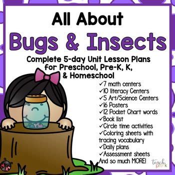 Bugs & Insects Theme Activities for Preschool & PreK - Lesson Plans