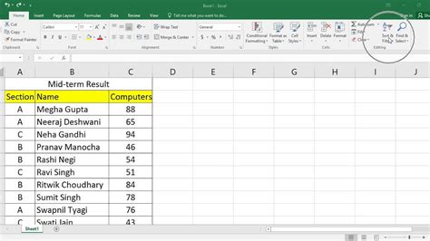 One Column Sorting In Excel Youtube