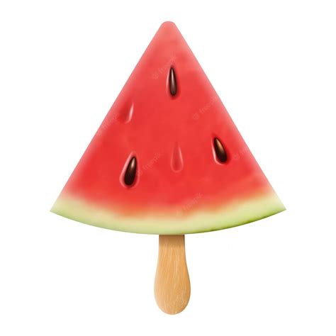 Premium Vector Watermelon Popsicle Illustration Fruit Ice Cream On A