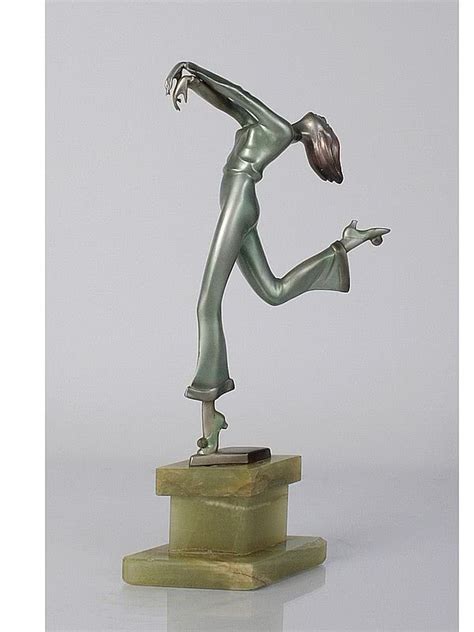 An Art Deco Bronze Dancing Lady Figurine 1920s 20th Century