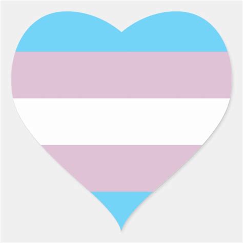 Transgender Flag Stickers Heart Zazzleca