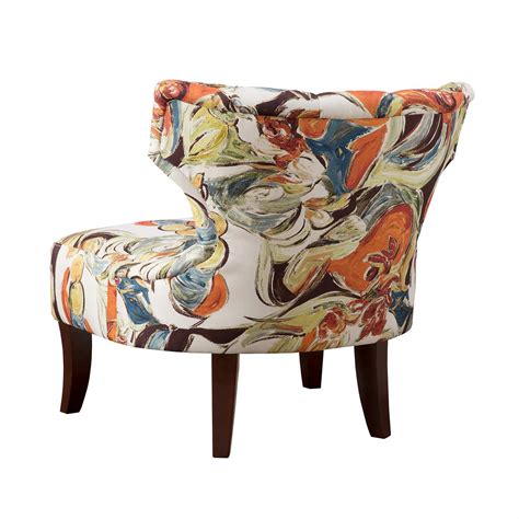 Bree Multi Color Tufted Hourglass Armless Accent Chair 82w69 Lamps