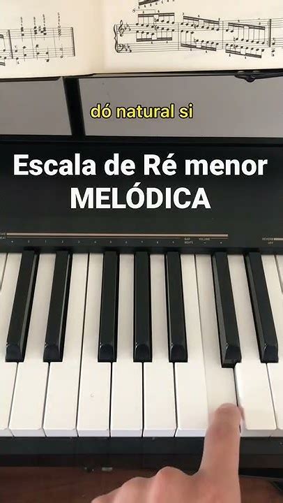 Escala De Ré Menor Melódica Piano Notas Escala Musica Melodica
