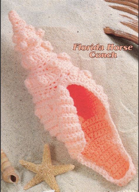 Vintage Crochet Conch Shell Pattern Florida Horse Conch Pdf Etsy