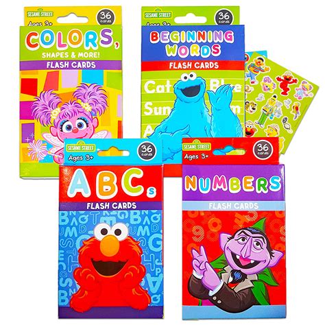 Buy Sesame Street Educational Flash Cards For Early Learning Set