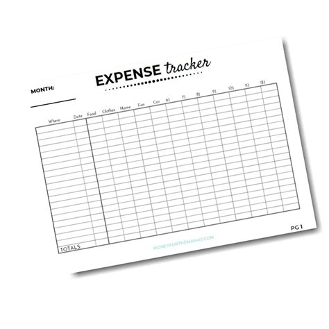 Expense Tracker Printable Money For The Mamas