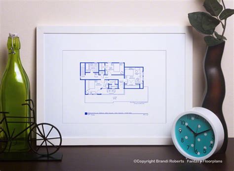 Andy Griffith Show House Tv Show Floor Plan Blueprint For Etsy
