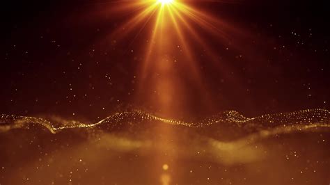 Waving Particles Mesh With Sunlight Heavenly Space Worship Background