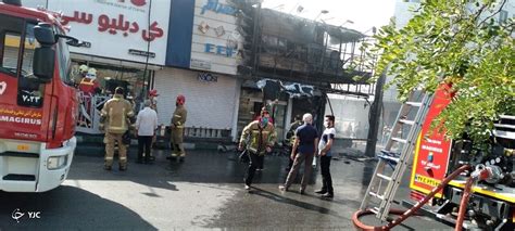 آتش سوزی 2 مغازه در خیابان بنی هاشم تهران عکس ها