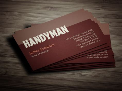 Handyman Toolkit Business Card ~ Business Card Templates On Creative Market