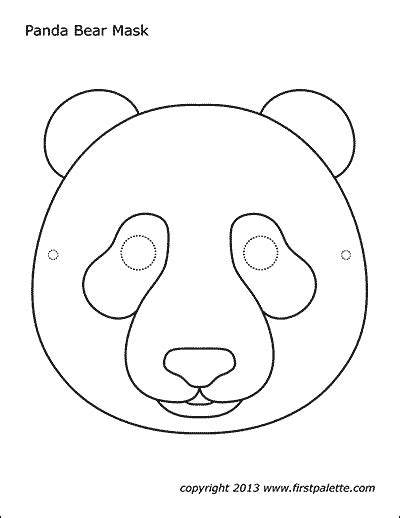 Panda Mask Free Printable Templates And Coloring Pages Firstpalette