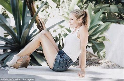 Kristin Cavallari Models Her Lean Legs In Denim Shorts In Instagram