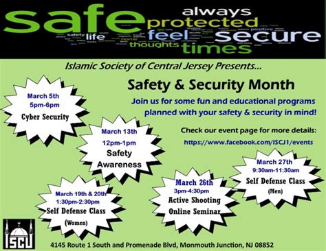 March Is Safety Awareness Month At Iscj