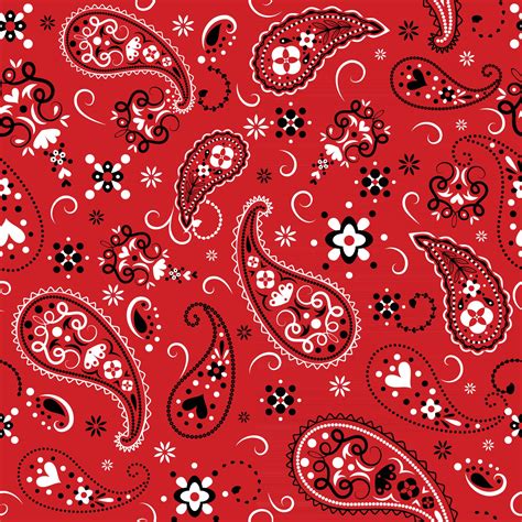 Red Paisley Seamless Pattern 2859074 Vector Art At Vecteezy