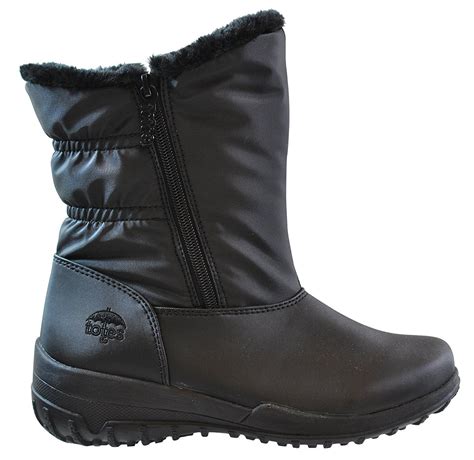 Totes Womens January Waterproof Snow Boots Black Size 9 Wide Width