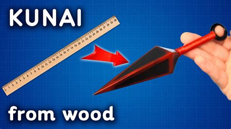 How To Make Kunai Naruto From One Ruler Diy Kunai Naruto Wood Easy And