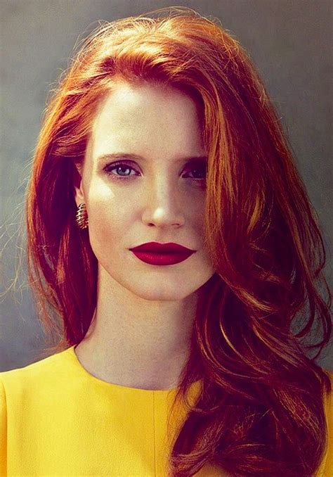 jessica chastain trendy hair color red hair color hair beauty