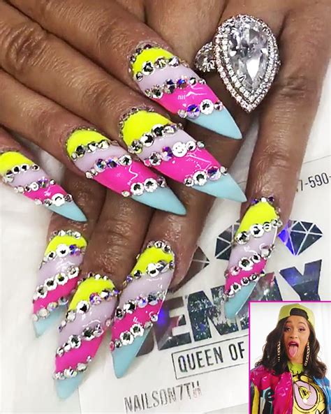 Pay her nail artist, jenny bui aka 'the queen of bling,' a visit. Cardi B's Best Nail Looks: Photos