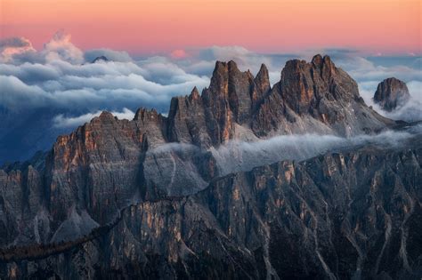 Interesting Photo Of The Day Sunset Over The Dolomites